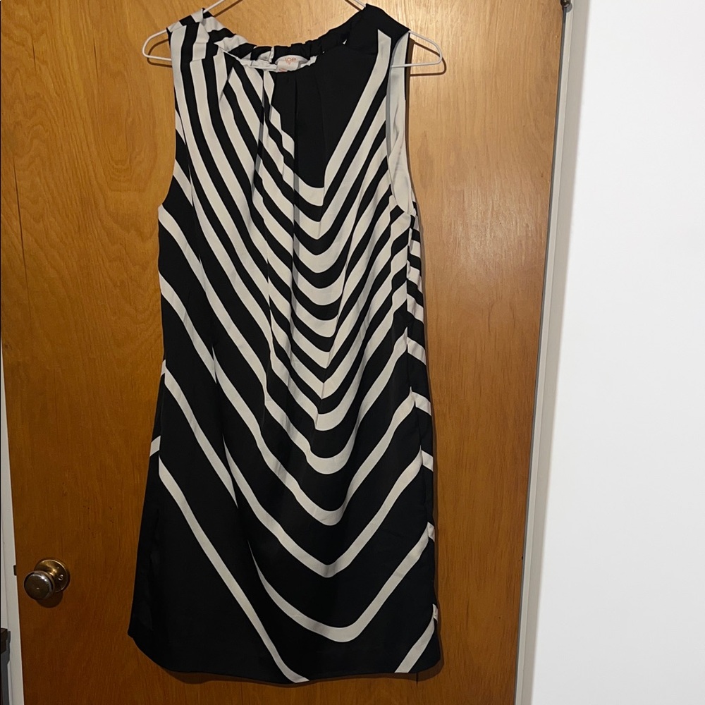 Joe Fresh Black and White Striped Mini Dress